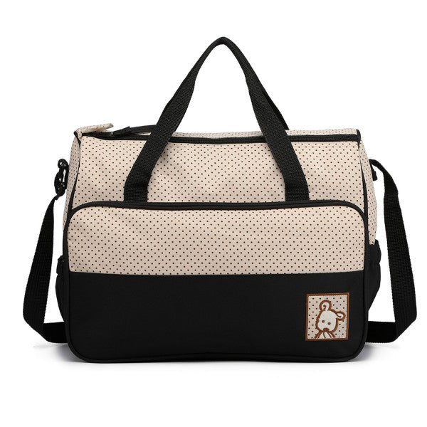 bag  Black Polka Dot Maternity Bag Set Moda Bags My Store