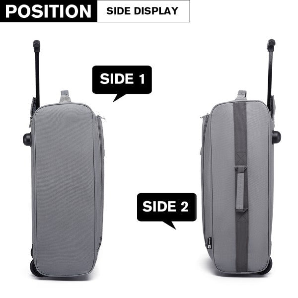 bag  CABIN SIZE SOFT SHELL HAND LUGGAGE - GREY Moda Bags Moda Bags