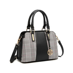bag  Miss Lulu Gingham Plaid Panel Shoulder Bag Moda Bags Moda Bags