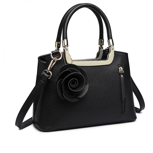 bag  MISS LULU PU LEATHER ROSE HANGING ORNAMENT HANDBAG Moda Bags Moda Bags