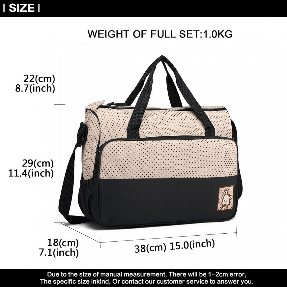bag  Black Polka Dot Maternity Bag Set Moda Bags My Store