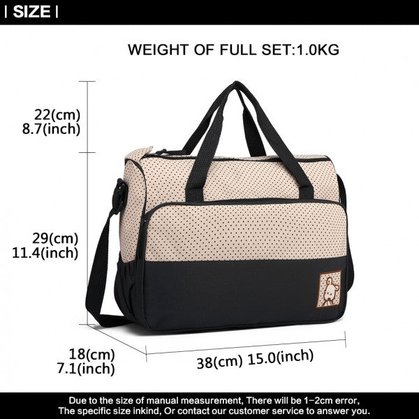 bag  Black Polka Dot Maternity Bag Set Moda Bags My Store
