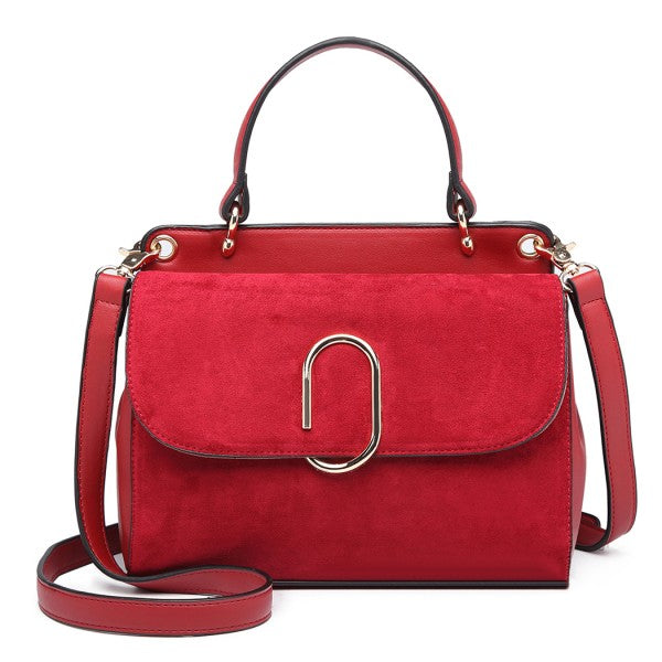 STYLISH LADIES LEATHER HANDBAG SHOULDER BAG RED