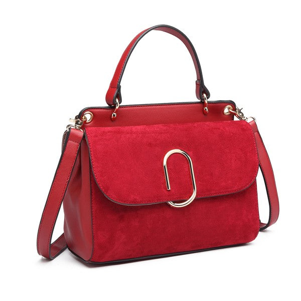 STYLISH LADIES LEATHER HANDBAG SHOULDER BAG RED