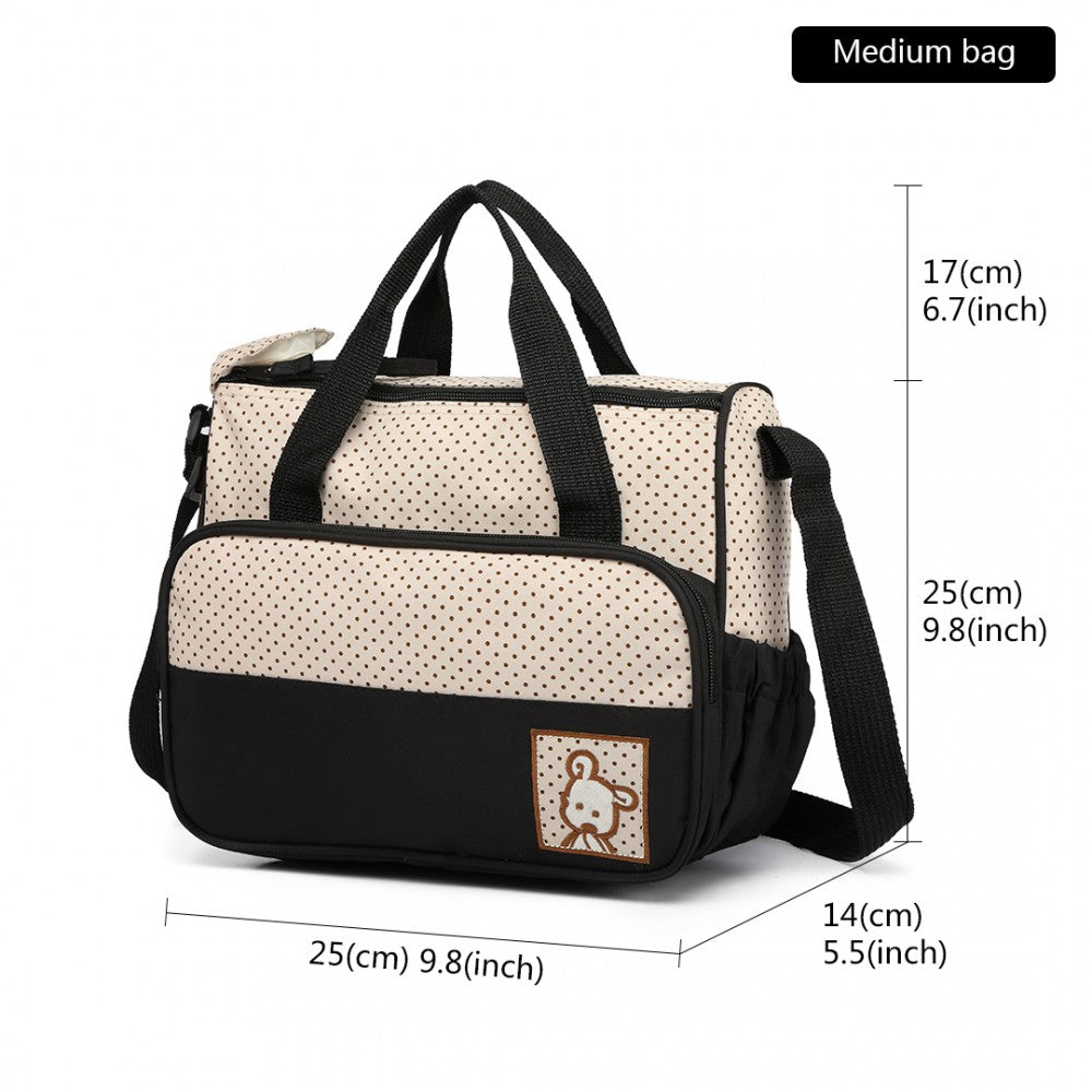 bag  Black Polka Dot Maternity Bag Set Moda Bags My Store