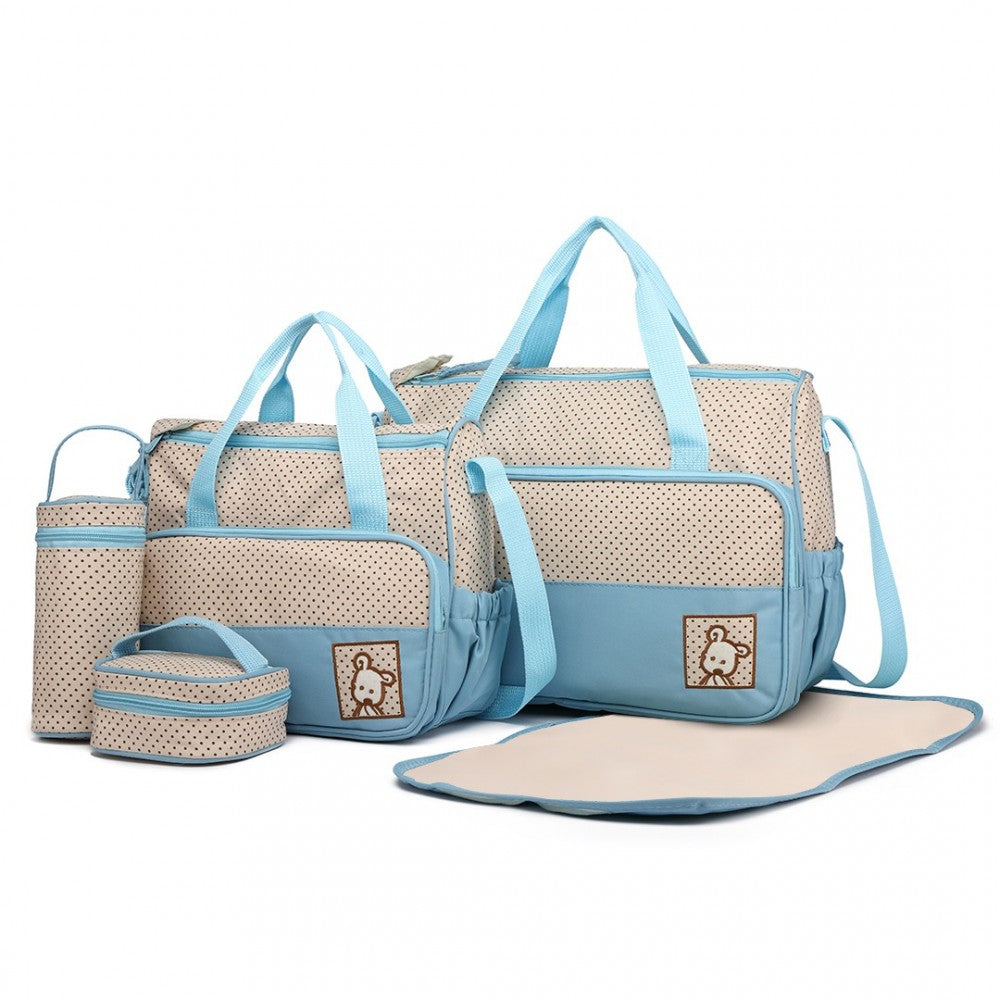 bag  Blue Polka Dot Maternity Bag Set Moda Bags My Store