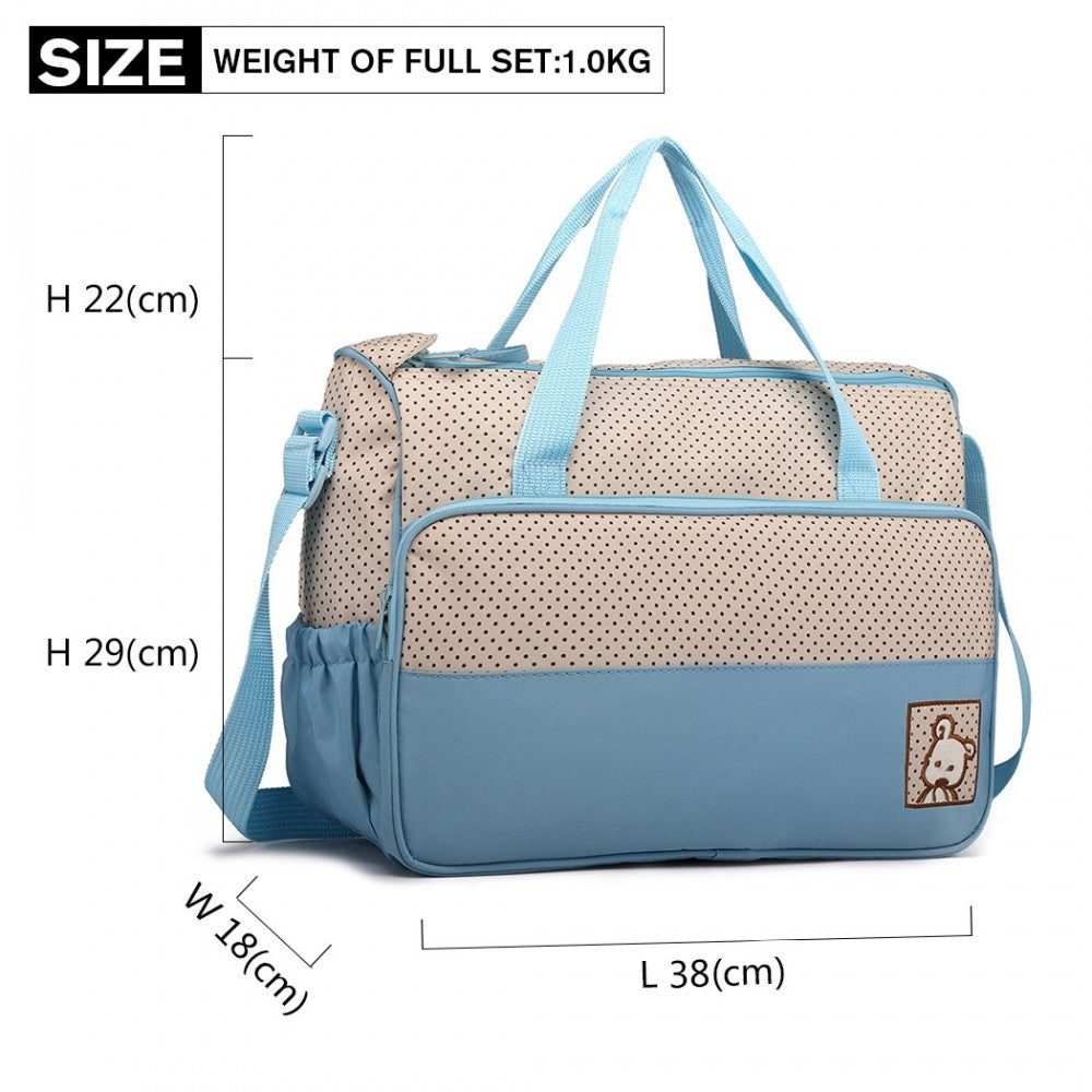 bag  Blue Polka Dot Maternity Bag Set Moda Bags My Store