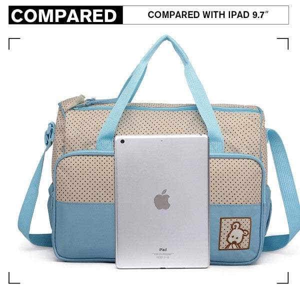 bag  Blue Polka Dot Maternity Bag Set Moda Bags My Store