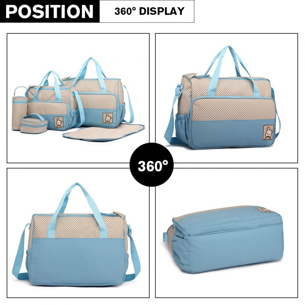 bag  Blue Polka Dot Maternity Bag Set Moda Bags My Store