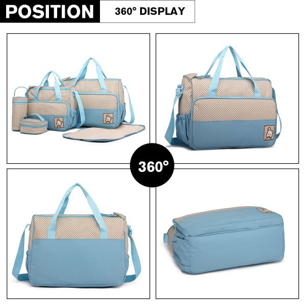 bag  Blue Polka Dot Maternity Bag Set Moda Bags My Store