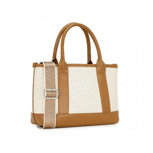bag  Beige Monogram PVC Leather Tote Bag Moda Bags My Store