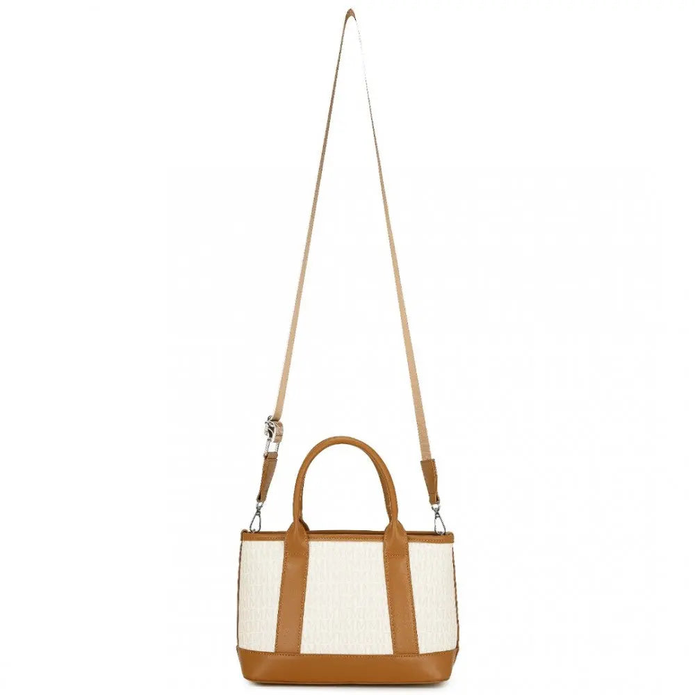 bag  Beige Monogram PVC Leather Tote Bag Moda Bags My Store