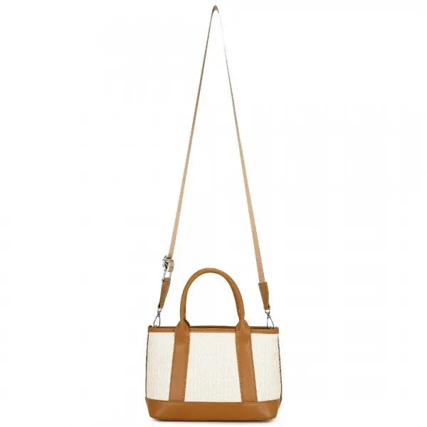 bag  Beige Monogram PVC Leather Tote Bag Moda Bags My Store