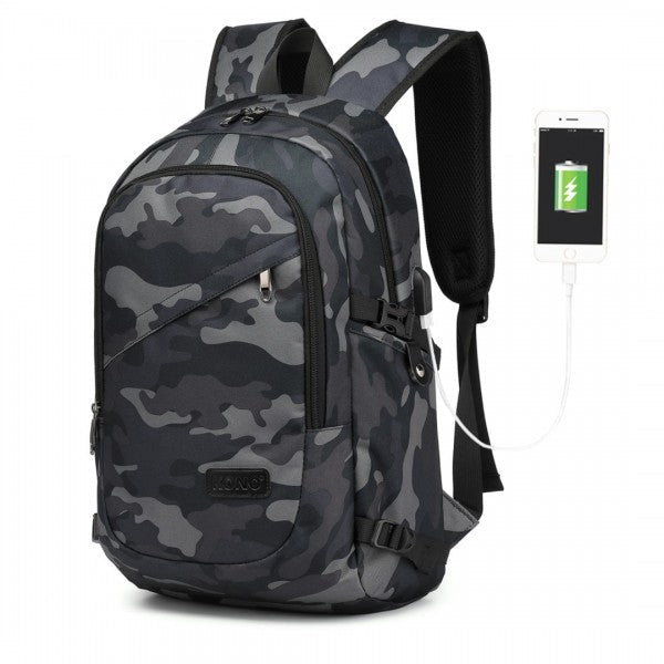 bag  Kono Business Laptop Backpack with USB Charging Port Moda Bags Moda Bags