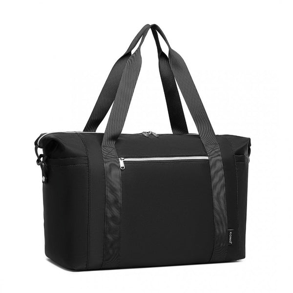 Black Lightweight Travel Gym Duffel Bag