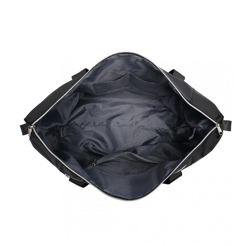 Black Lightweight Travel Gym Duffel Bag