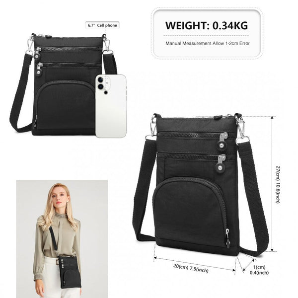 bag  Kono Casual Multi Pocket RFID Blocking Cross body Bag Moda Bags Moda Bags