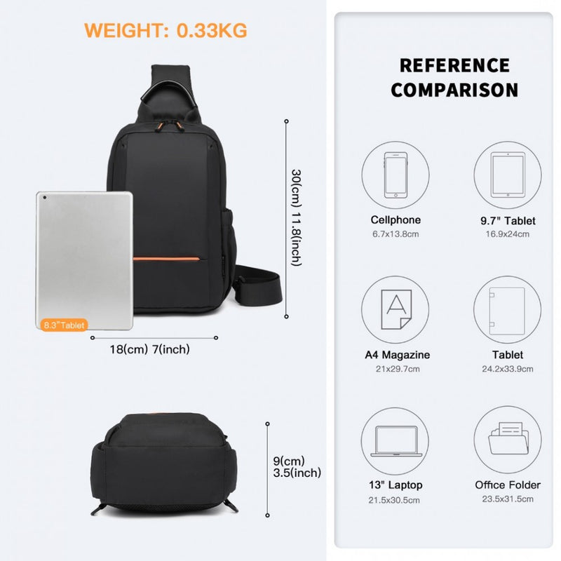 Water-Resistant Ultra-Thin Lightweight Sling Bag