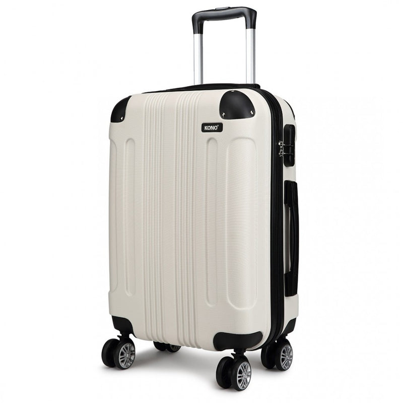 24 Inch ABS Hard Shell Suitcase Luggage - Beige