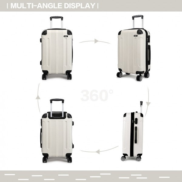 24 Inch ABS Hard Shell Suitcase Luggage - Beige