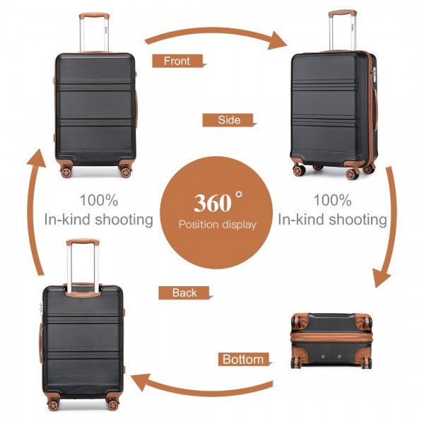 bag  Kono ABS 20 Inch Sculpted Horizontal Design Cabin Luggage Moda Bags Moda Bags