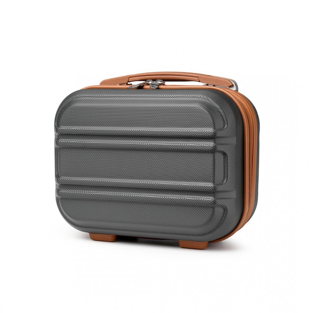 bag  Kono 12 Inch Lightweight Hard Shell ABS Vanity Case - Blue Moda Bags Moda Bags