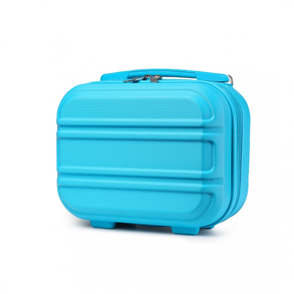 bag  Kono 12 Inch Lightweight Hard Shell ABS Vanity Case - Blue Moda Bags Moda Bags