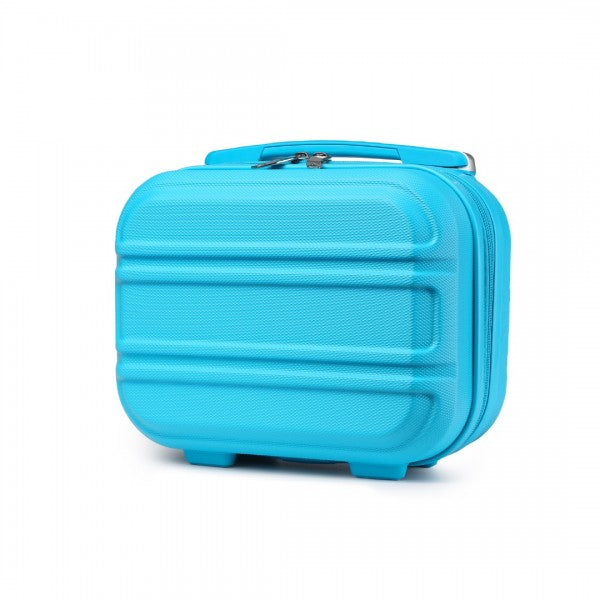 bag  Kono 12 Inch Lightweight Hard Shell ABS Vanity Case - Blue Moda Bags Moda Bags