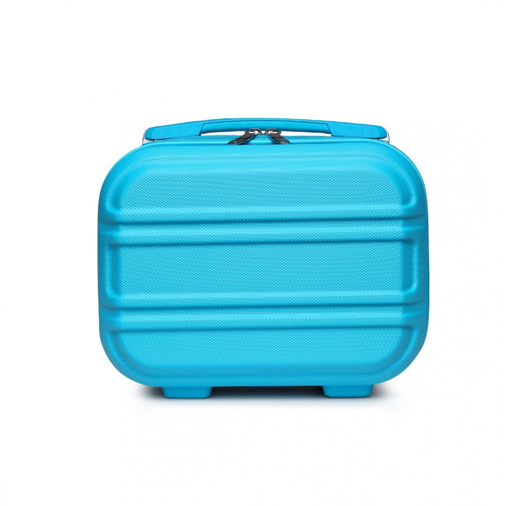 bag  Kono 12 Inch Lightweight Hard Shell ABS Vanity Case - Blue Moda Bags Moda Bags