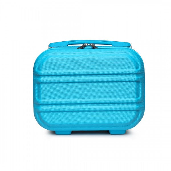 bag  Kono 12 Inch Lightweight Hard Shell ABS Vanity Case - Blue Moda Bags Moda Bags