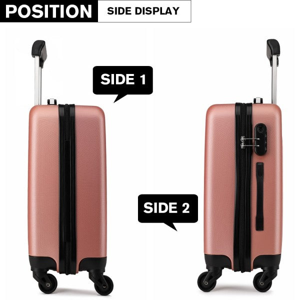 28 Inch ABS Hard Shell Luggage 4 Wheel Spinner Suitcase - Nude