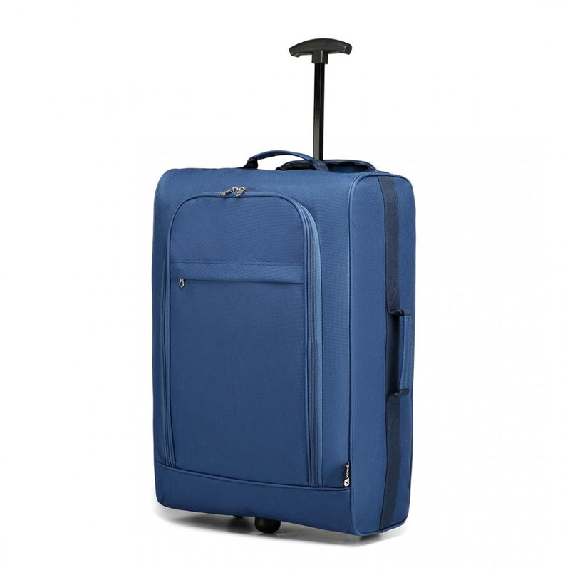 CABIN SIZE SOFT SHELL HAND LUGGAGE - BLUE