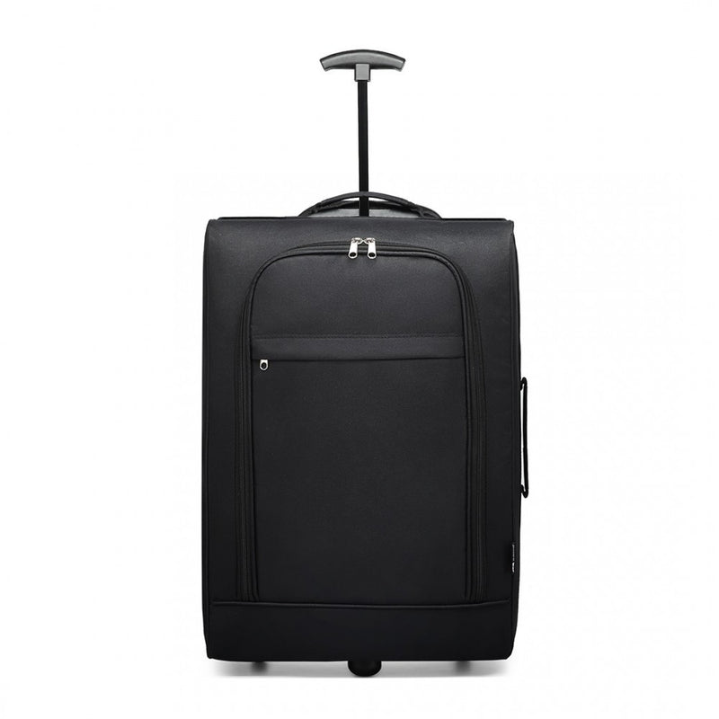 CABIN SIZE SOFT SHELL HAND LUGGAGE - BLACK