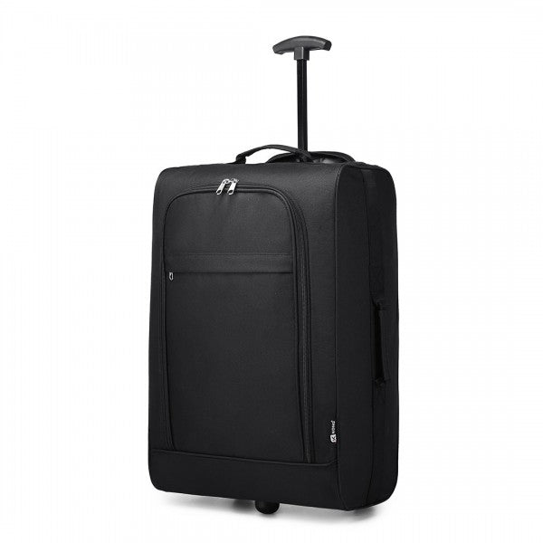 CABIN SIZE SOFT SHELL HAND LUGGAGE - BLACK