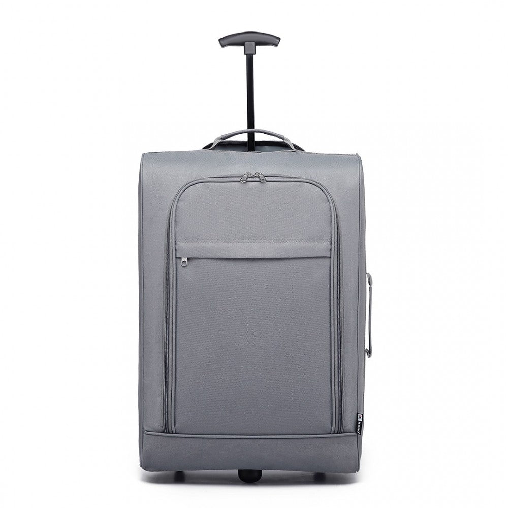 bag  CABIN SIZE SOFT SHELL HAND LUGGAGE - GREY Moda Bags Moda Bags