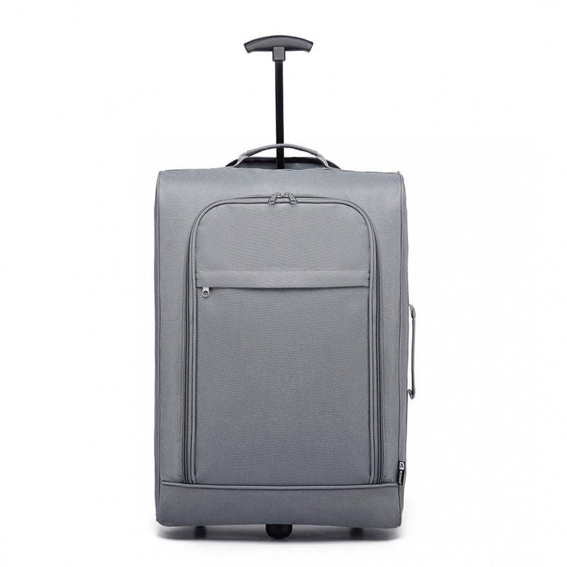 CABIN SIZE SOFT SHELL HAND LUGGAGE - GREY