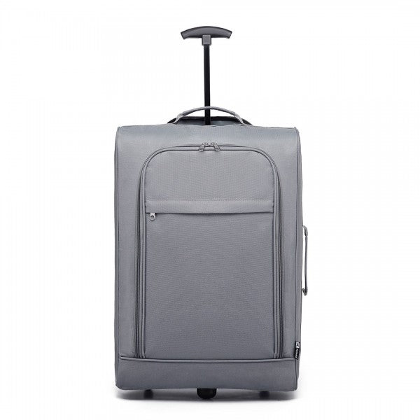 bag  CABIN SIZE SOFT SHELL HAND LUGGAGE - GREY Moda Bags Moda Bags