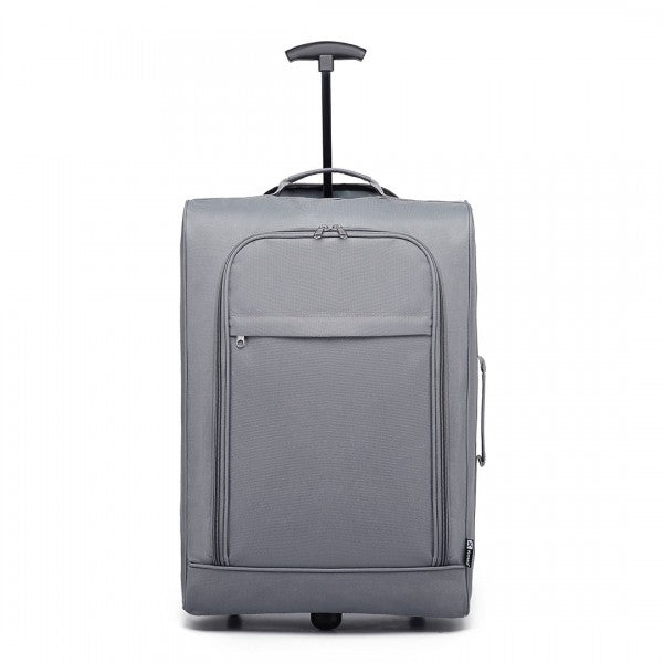 CABIN SIZE SOFT SHELL HAND LUGGAGE - GREY