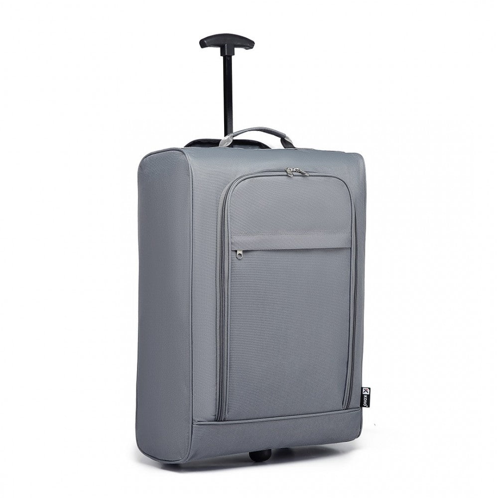 bag  CABIN SIZE SOFT SHELL HAND LUGGAGE - GREY Moda Bags Moda Bags