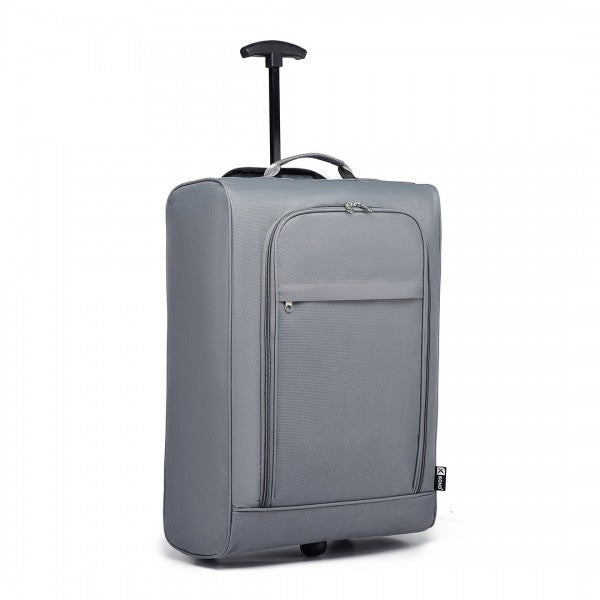 bag  CABIN SIZE SOFT SHELL HAND LUGGAGE - GREY Moda Bags Moda Bags