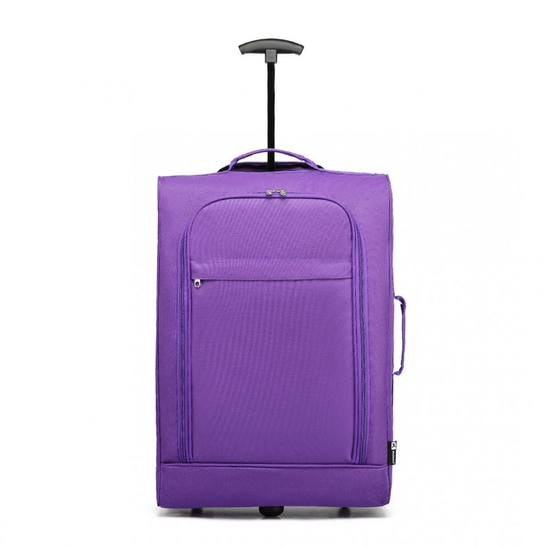 CABIN SIZE SOFT SHELL HAND LUGGAGE - PURPLE