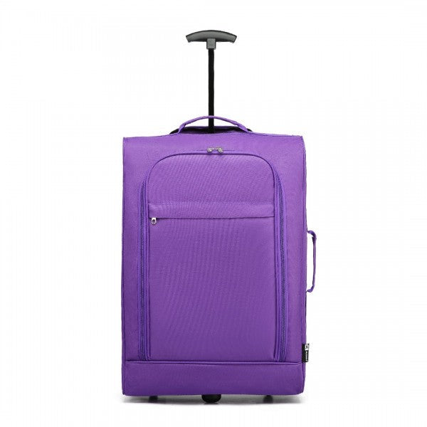 bag  CABIN SIZE SOFT SHELL HAND LUGGAGE - PURPLE Moda Bags Moda Bags