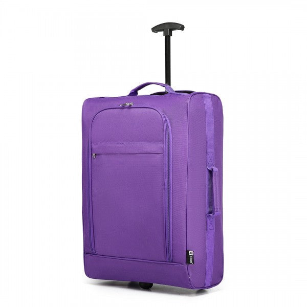 bag  CABIN SIZE SOFT SHELL HAND LUGGAGE - PURPLE Moda Bags Moda Bags