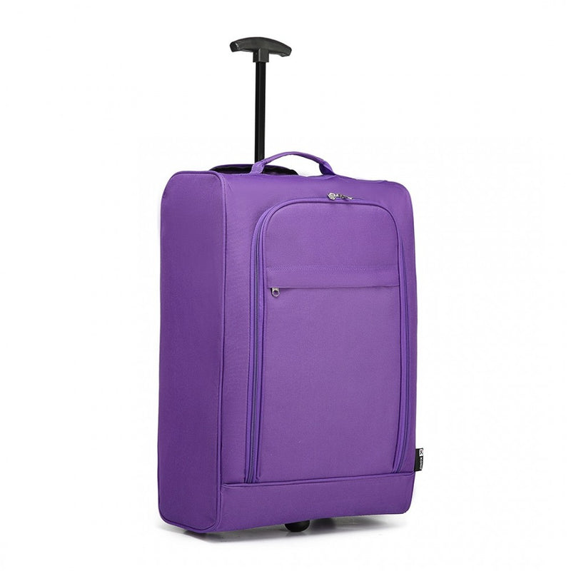 CABIN SIZE SOFT SHELL HAND LUGGAGE - PURPLE