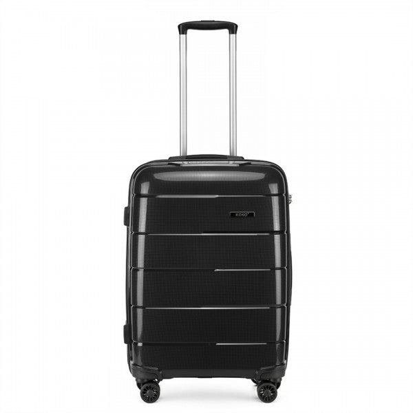 bag  20 INCH CABIN SIZE HARD SHELL PP SUITCASE - BLACK Moda Bags Moda Bags