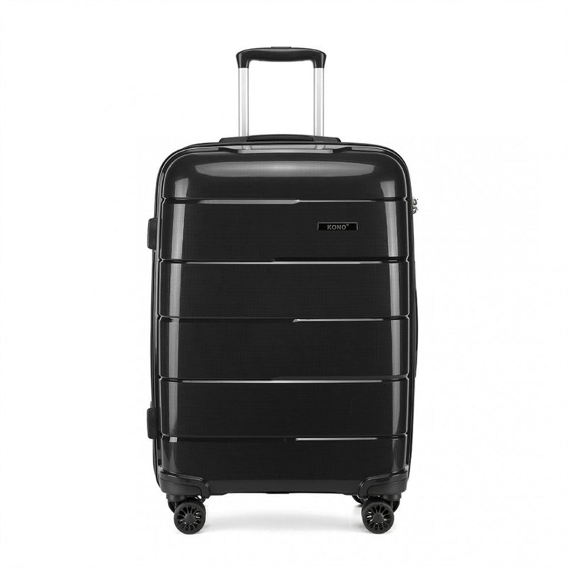 24 INCH HARD SHELL PP SUITCASE - BLACK