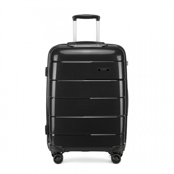 24 INCH HARD SHELL PP SUITCASE - BLACK