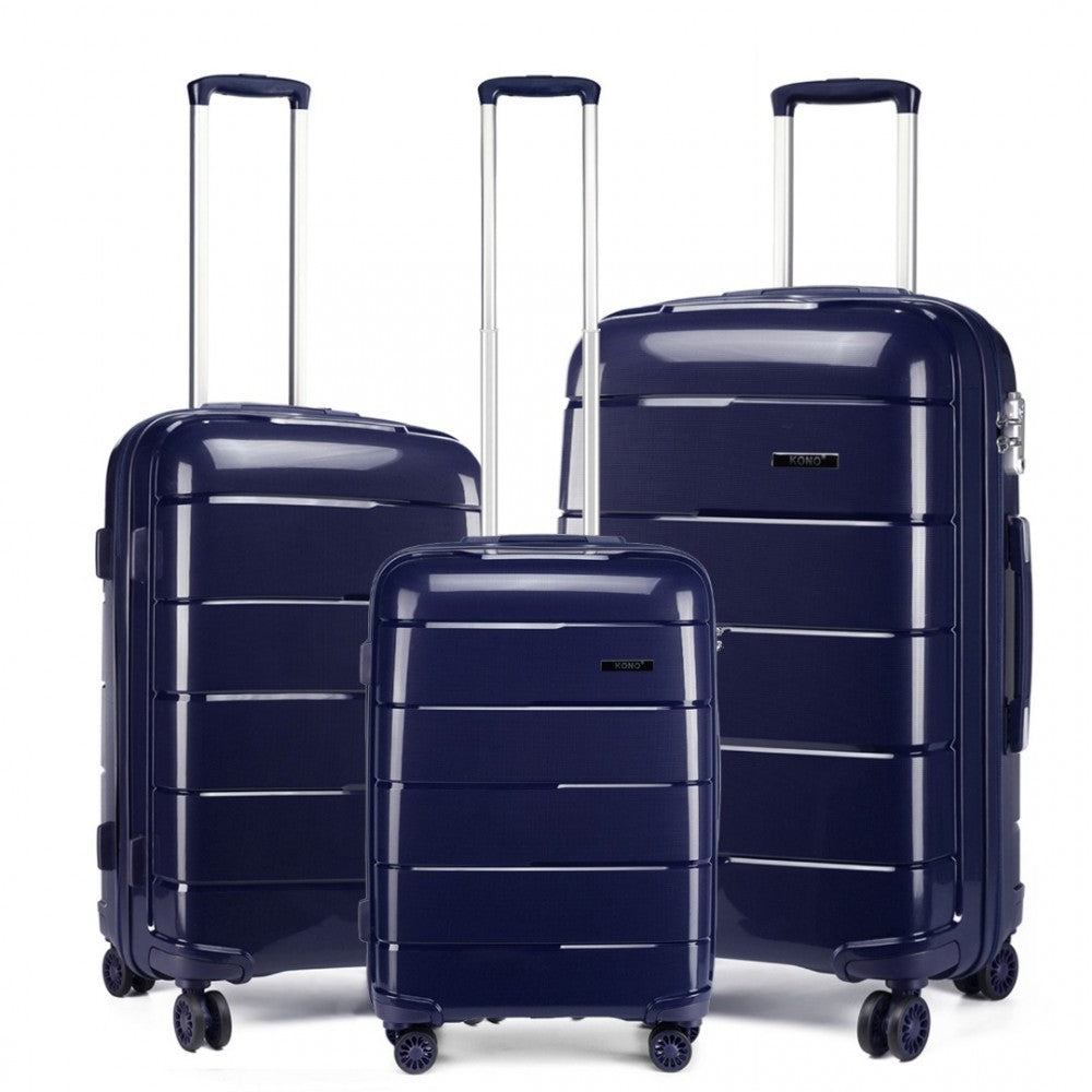 bag  20-24-28” HARD SHELL PP SUITCASE SET - NAVY Moda Bags Moda Bags
