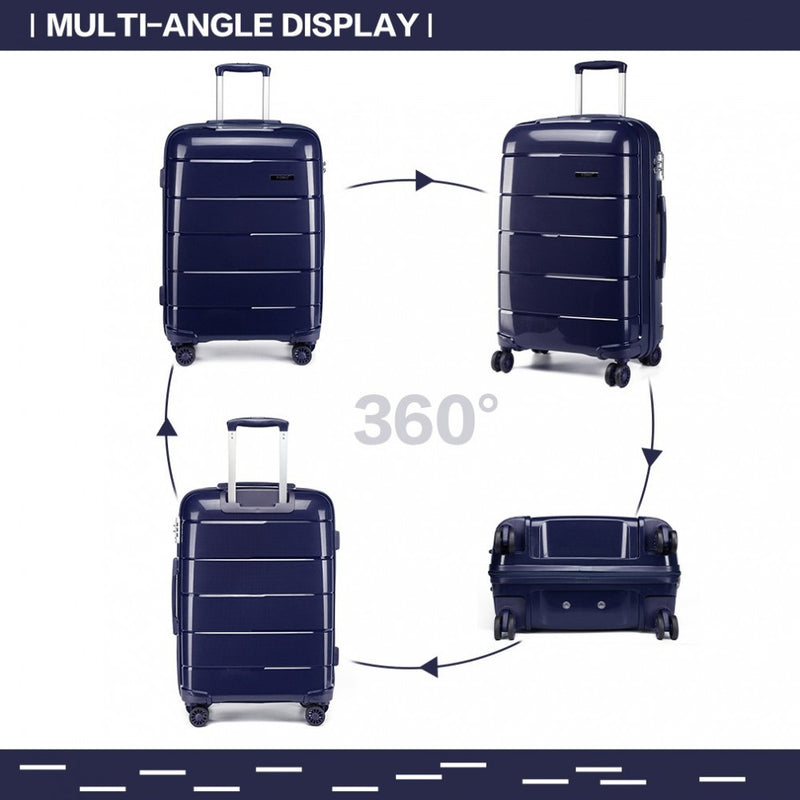 28 INCH HARD SHELL PP SUITCASE - NAVY