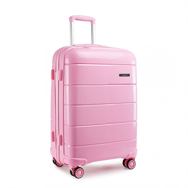 20-24-28” HARD SHELL PP SUITCASE SET - PINK